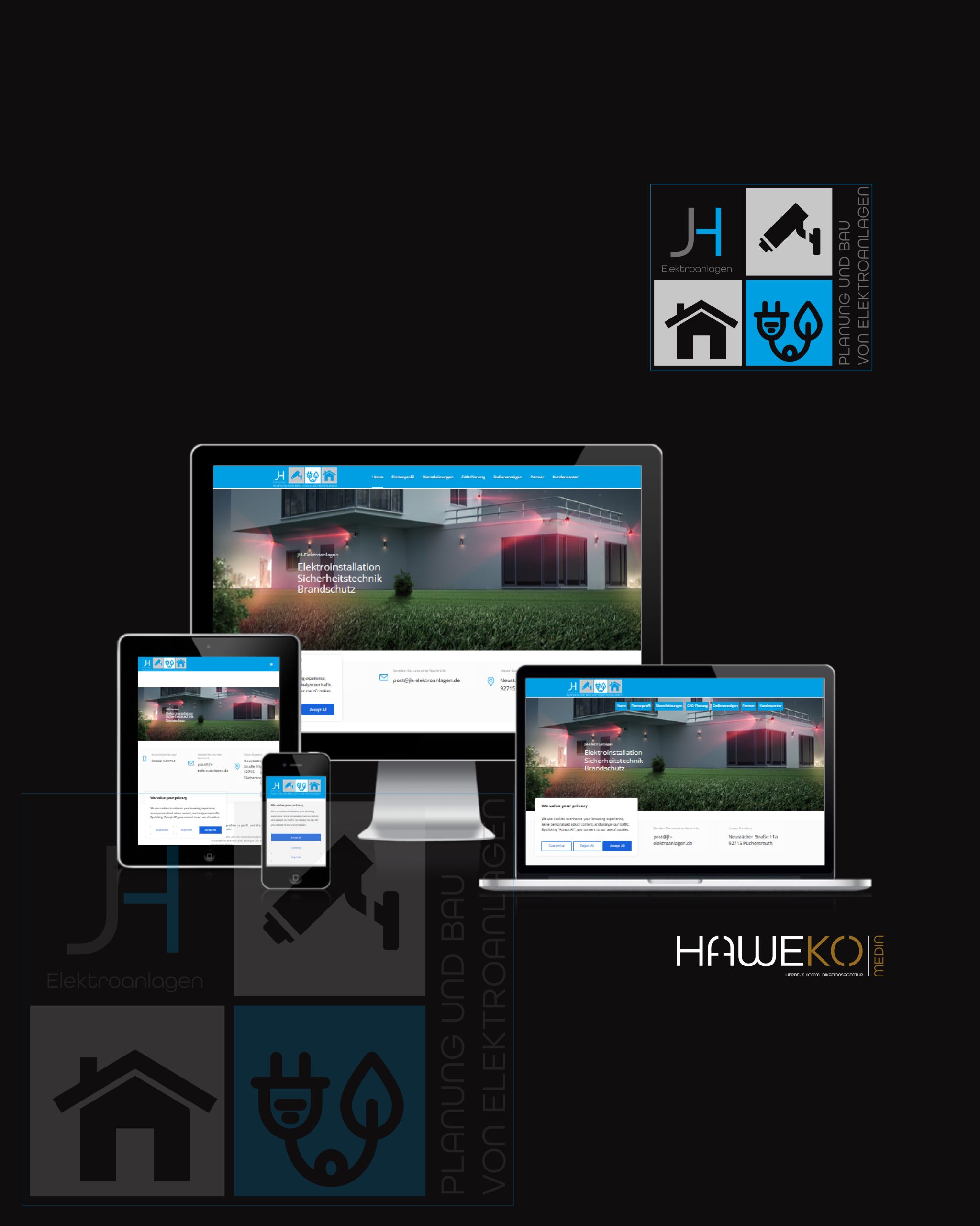 Referenz JH-Elektroanlagen GmbH & Co. KG, Webdesign, Internetseite, WordPress Agentur