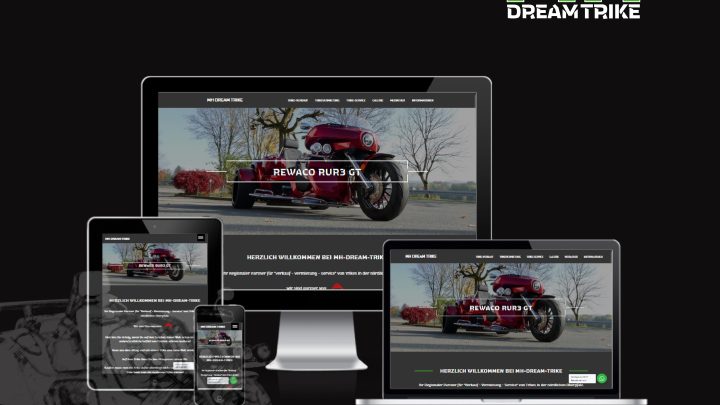 Referenz MH-Dream-Trike, Webdesign aus dem Jahr 2020
