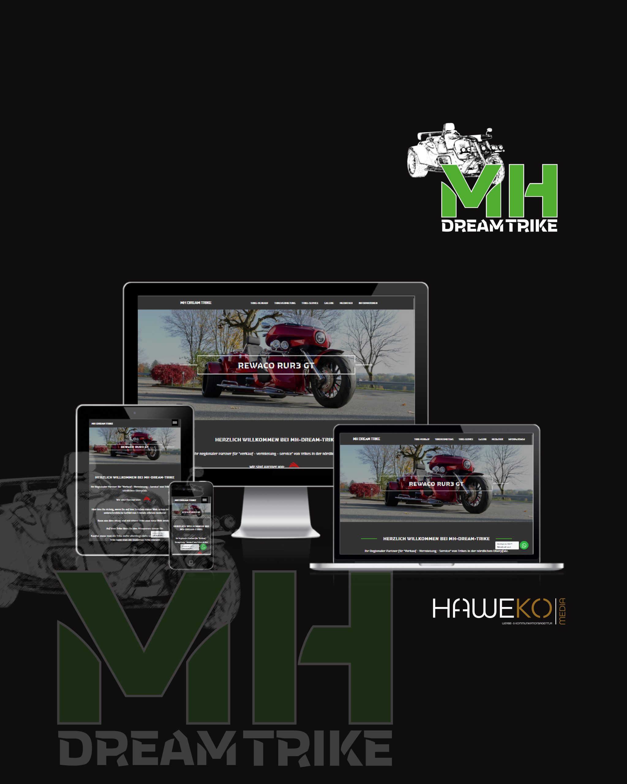 Referenz MH-Dream-Trike, Webdesign aus dem Jahr 2020